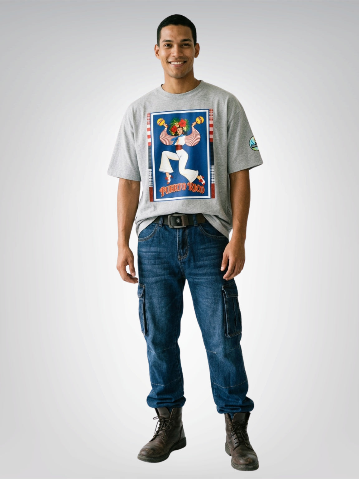 Spirit of Puerto Rico - Maracas Girl Boxy Oversized Unisex T-Shirt