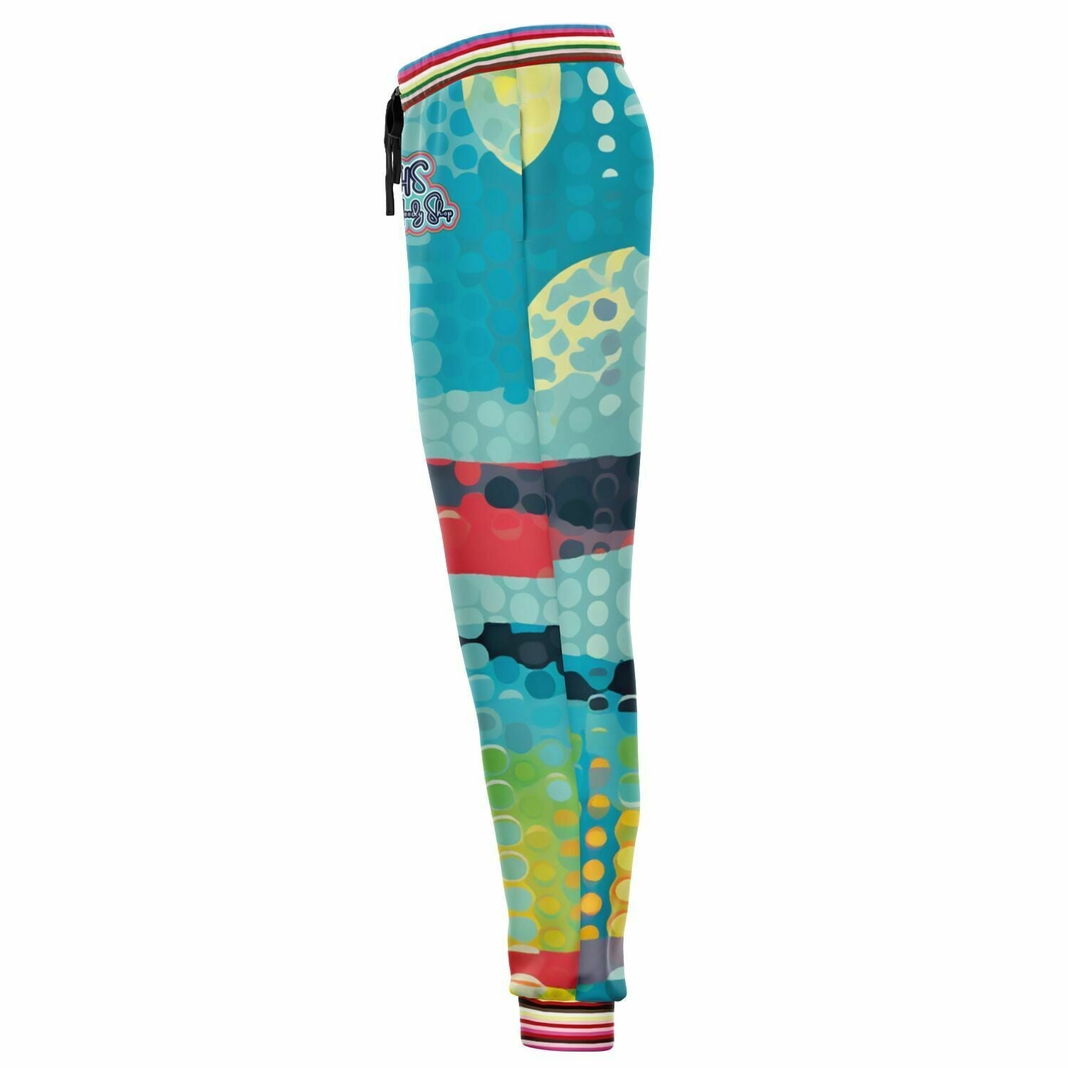 Blue Currents Abstract Wave Eco-Poly Unisex Joggers