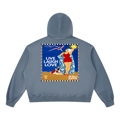 Live Laugh Love Sutro Baths San Francisco Unisex Boxy Vintage Washed Hoodie