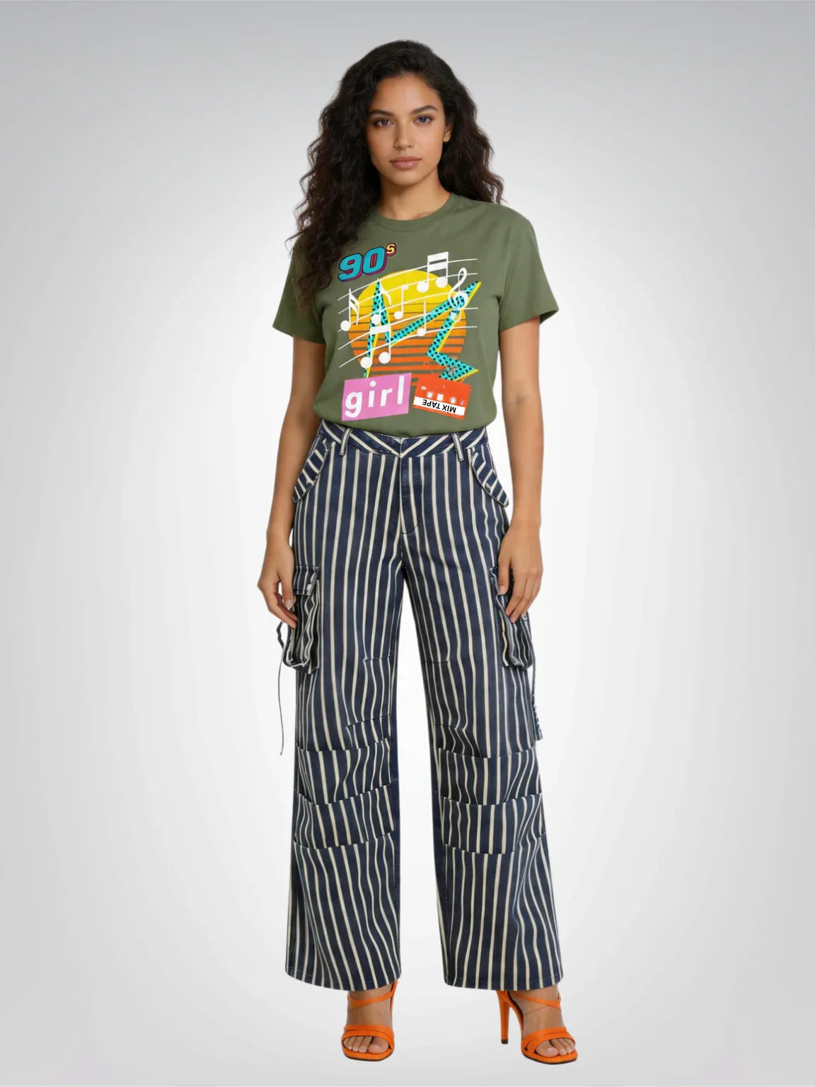 90s Mix Tape Girl - Retro Style - Heavyweight Unisex Tee