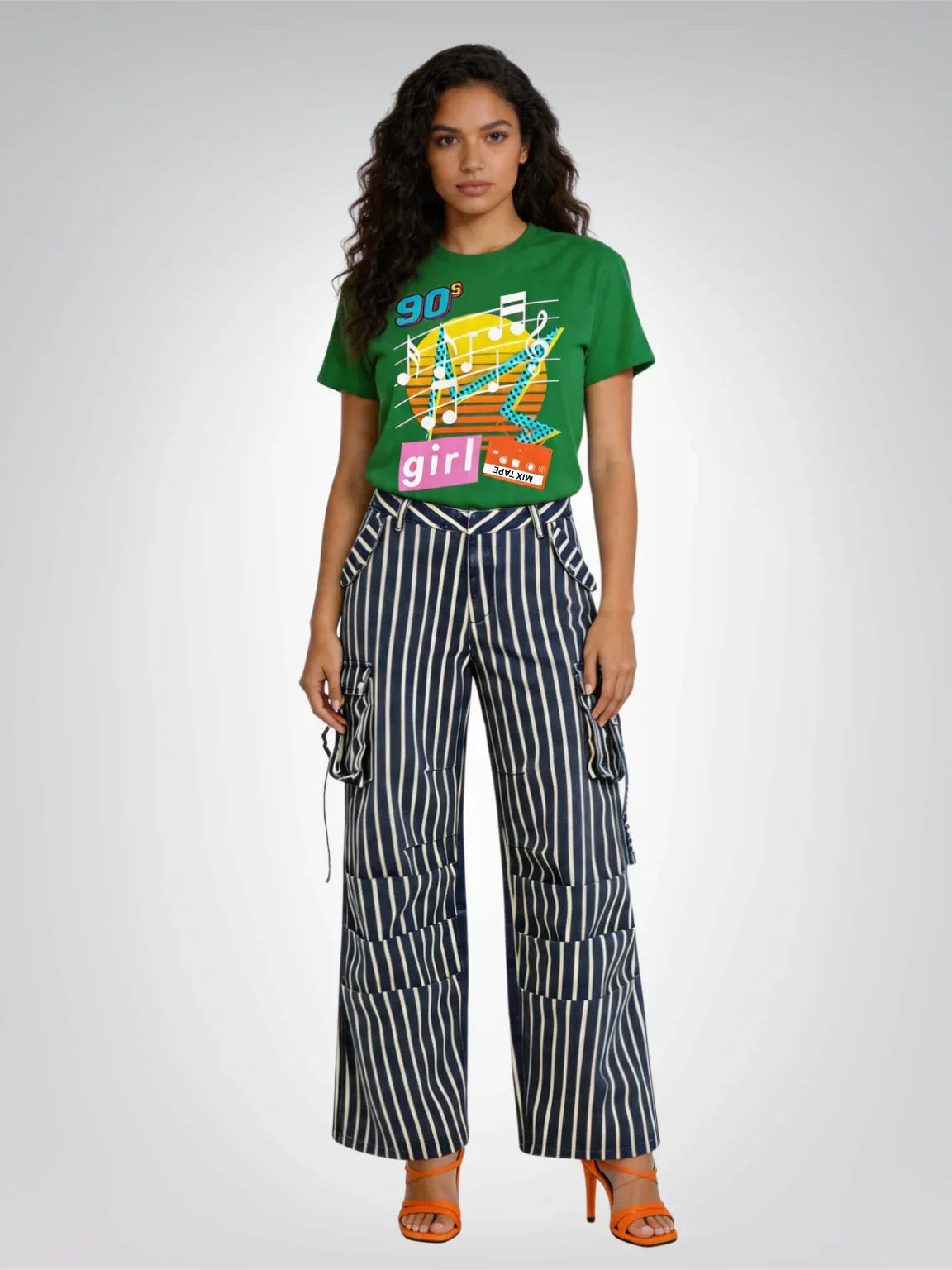 90s Mix Tape Girl - Retro Style - Heavyweight Unisex Tee