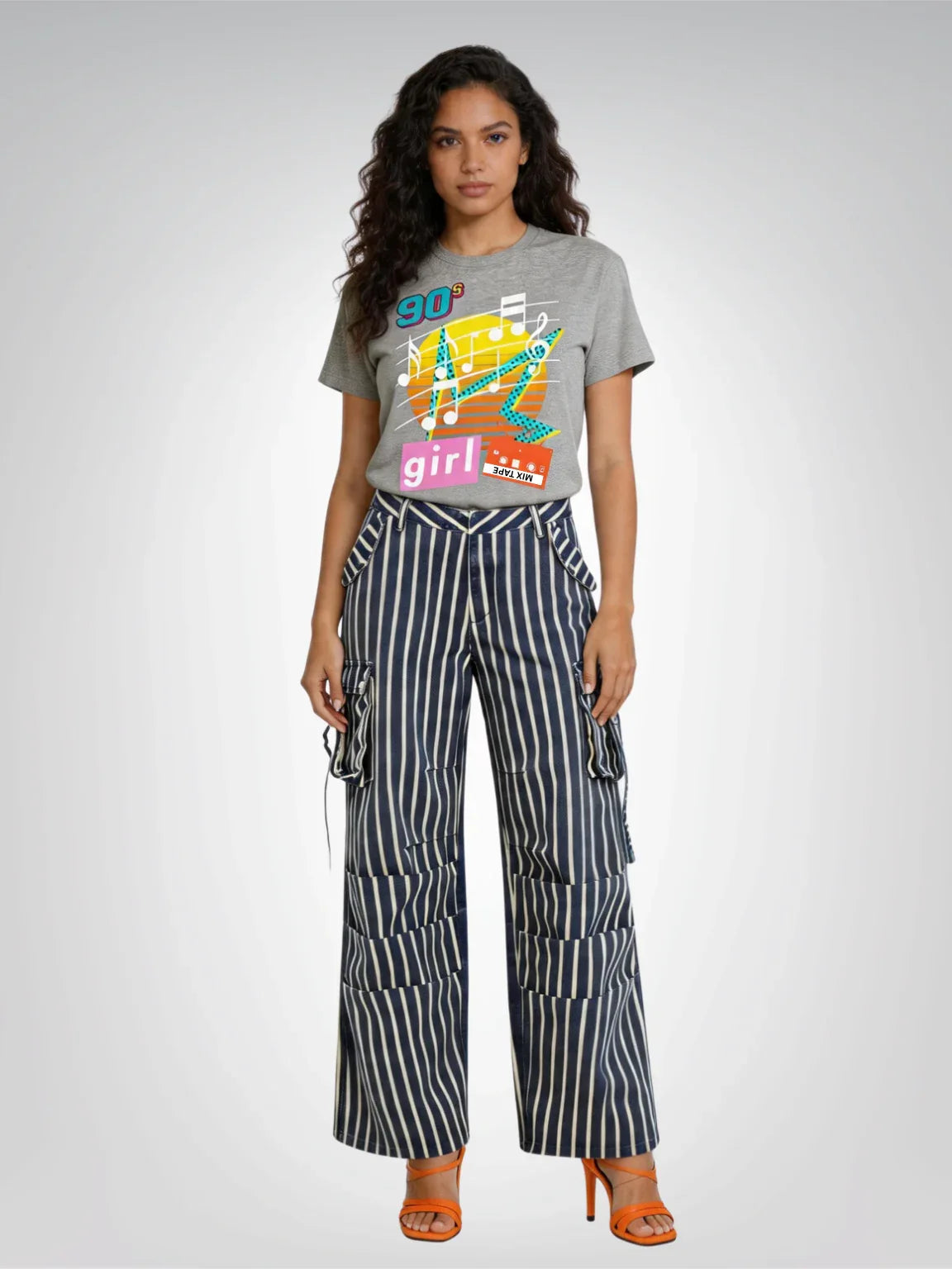 90s Mix Tape Girl - Retro Style - Heavyweight Unisex Tee