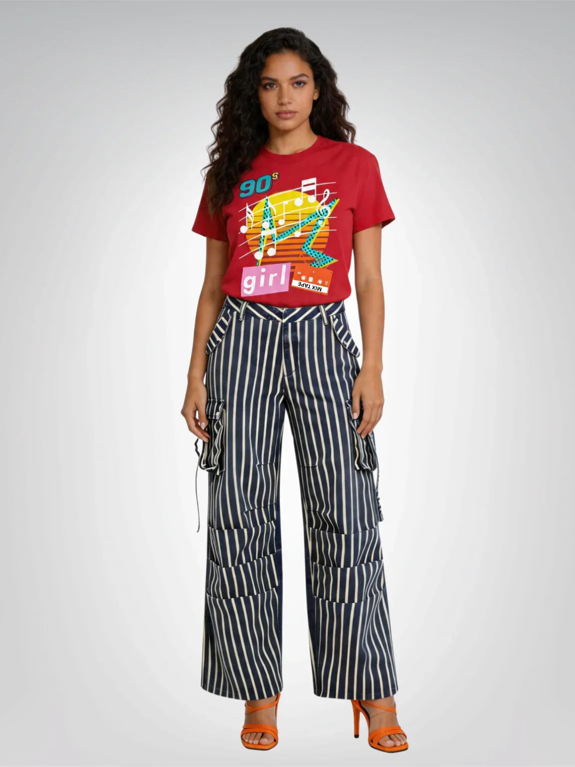90s Mix Tape Girl - Retro Style - Heavyweight Unisex Tee