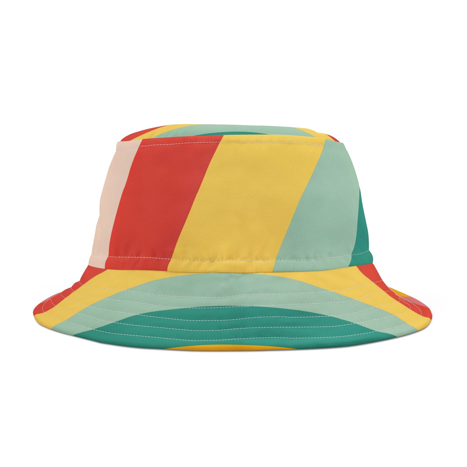 Sun Worshipper in Pastel Stripe Vibrant Bucket Hat