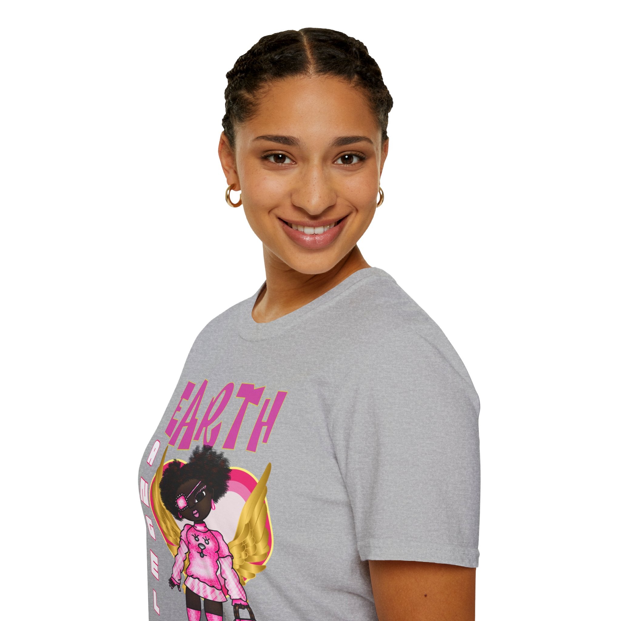 Earth Angel Natural Hair Unisex Softstyle T-Shirt