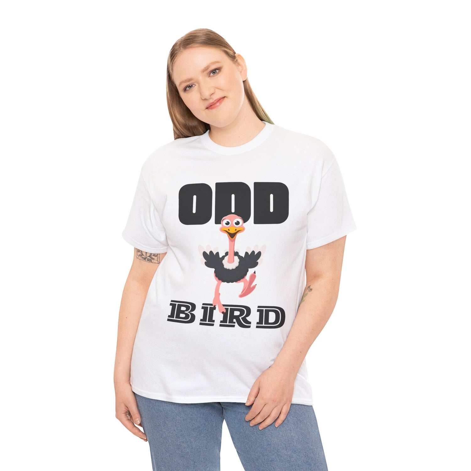 Plain Odd Bird Ostrich Heavyweight Unisex Tee