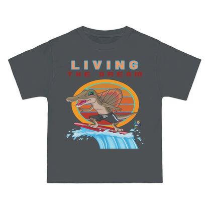 Living the Dream Dinosaur Surfer Heavyweight Tee