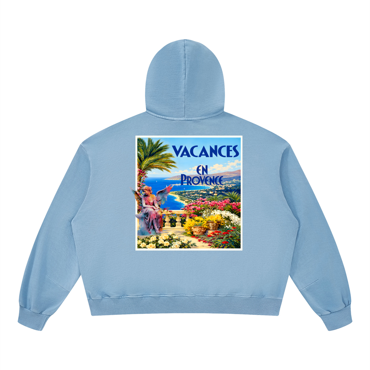 Vacances en Provence Unisex Boxy Vintage Washed Hoodie