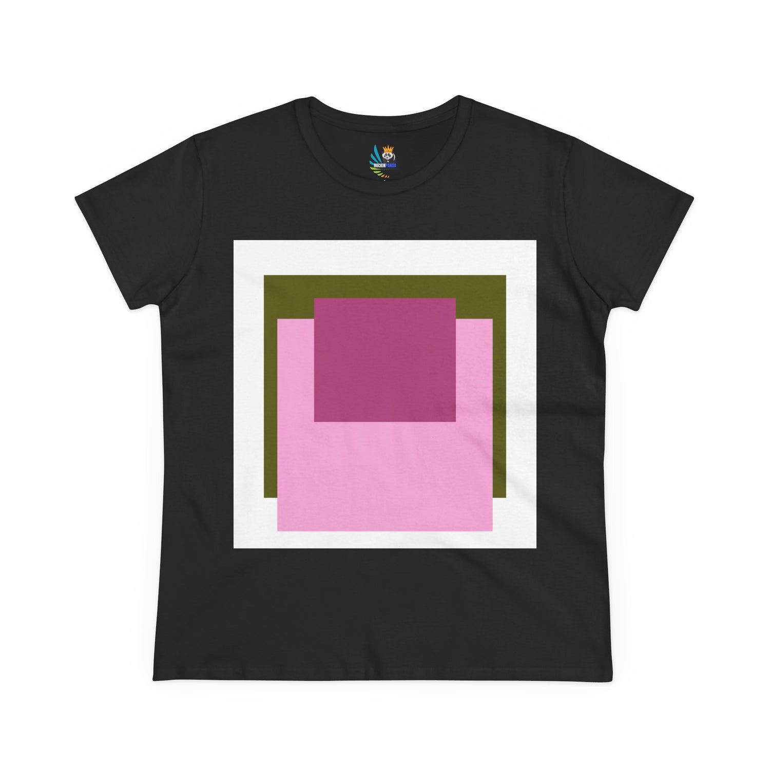 T-Shirt - Pink Rose Granny Quadruple Square Women&