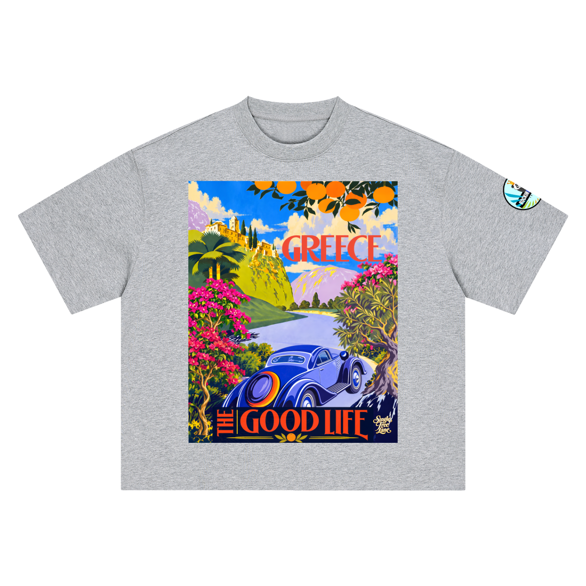 Greece - The Good Life Boxy Oversized Unisex T-Shirt