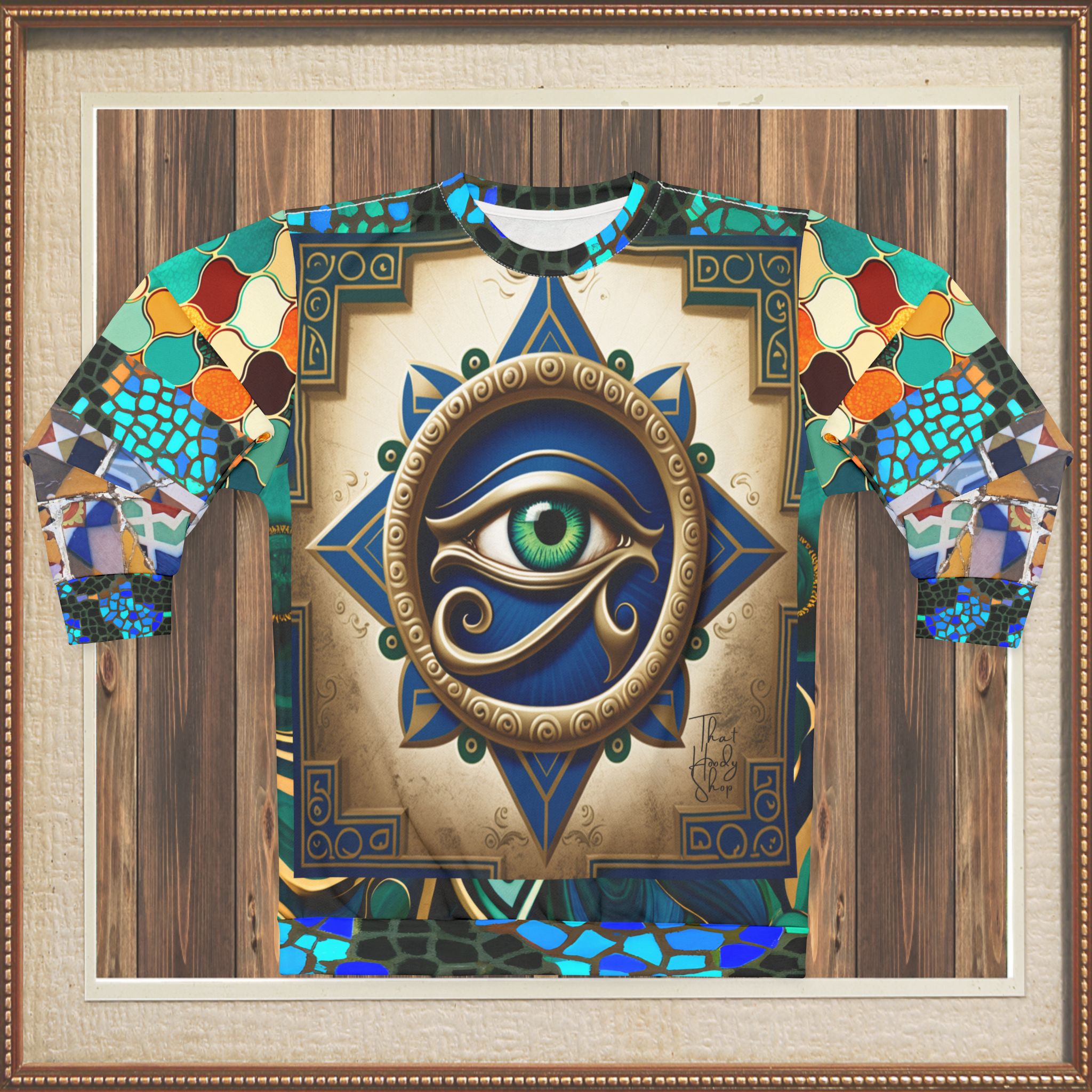 The Enlightened One - Eye of Horus Mosaic Print Unisex Sweatshirt (Gold Label)
