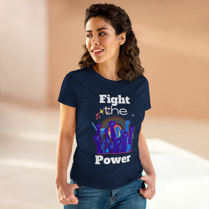 T-Shirt - Fight the Power Hands Raised High Graphic Women&