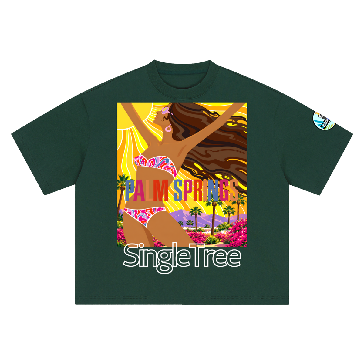Here Comes the Sun Palm Springs Boxy Oversized Unisex T-Shirt