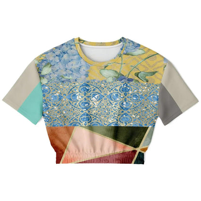 Calico Esplanade Eco-Poly Short Sleeve Cropped Pullover