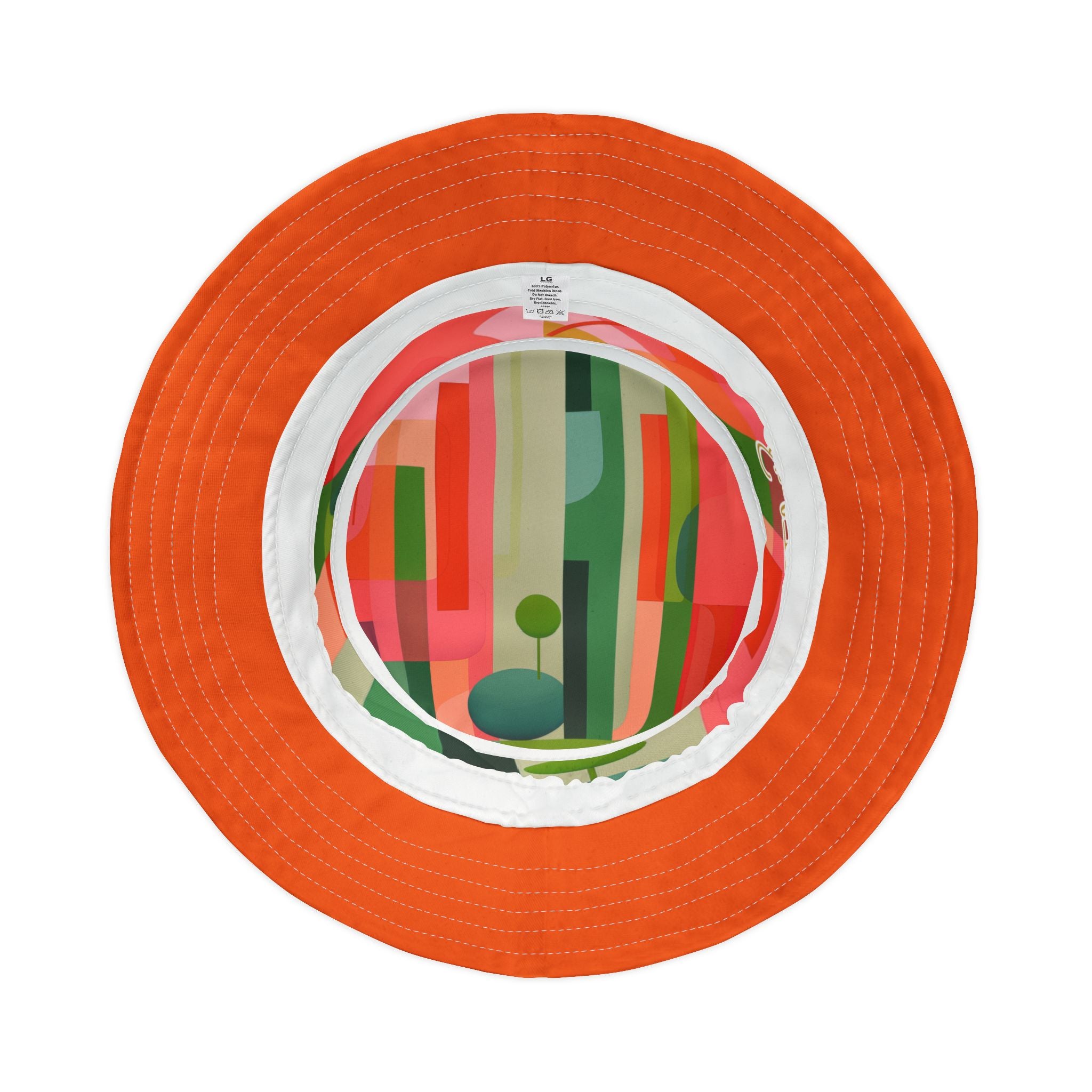 Futuristic Abstract Geo Stripe Vibrant Bucket Hat