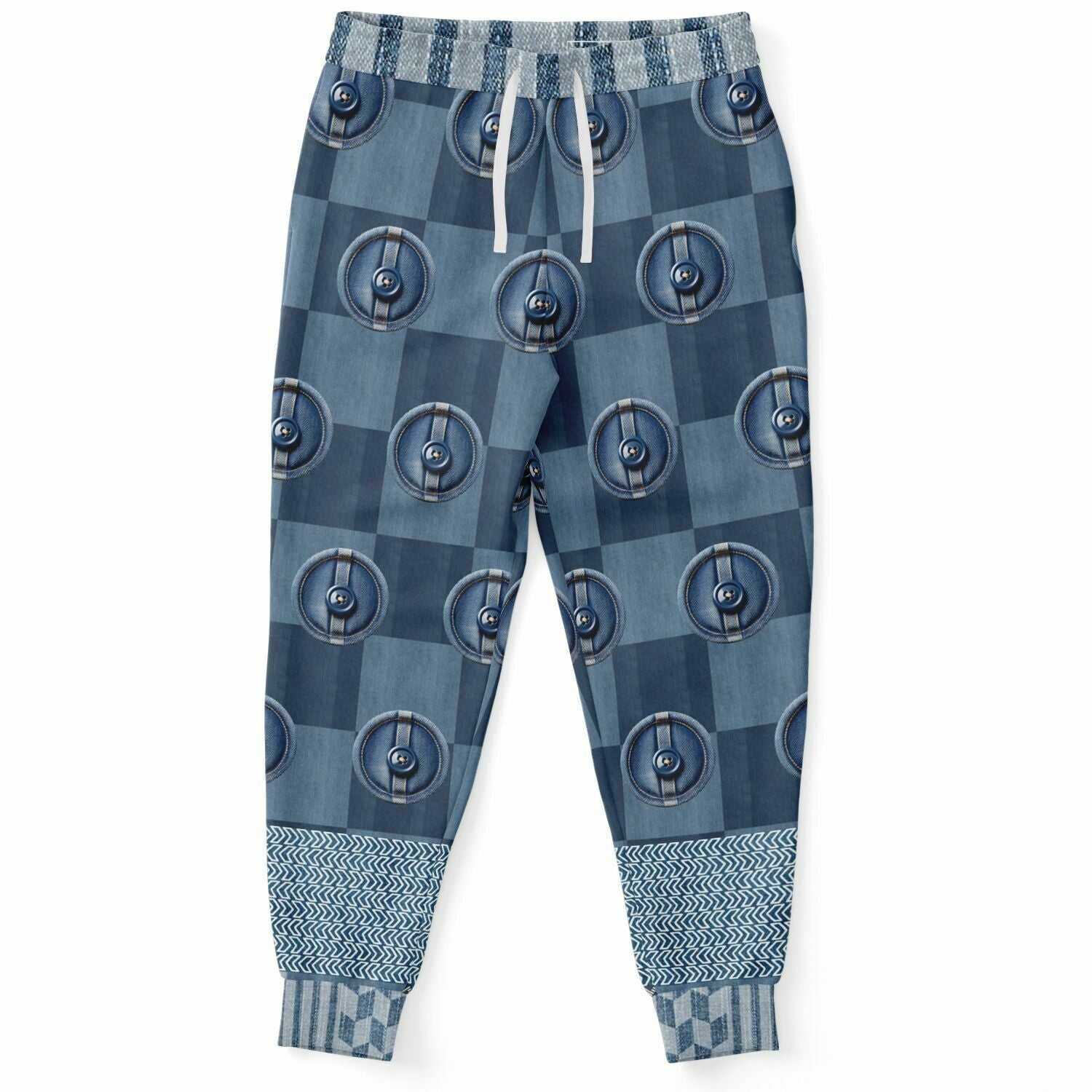 Denim Junction Checkerboard Print Eco-Poly Unisex Joggers