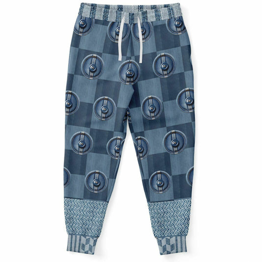 Denim Junction Checkerboard Print Eco-Poly Unisex Joggers