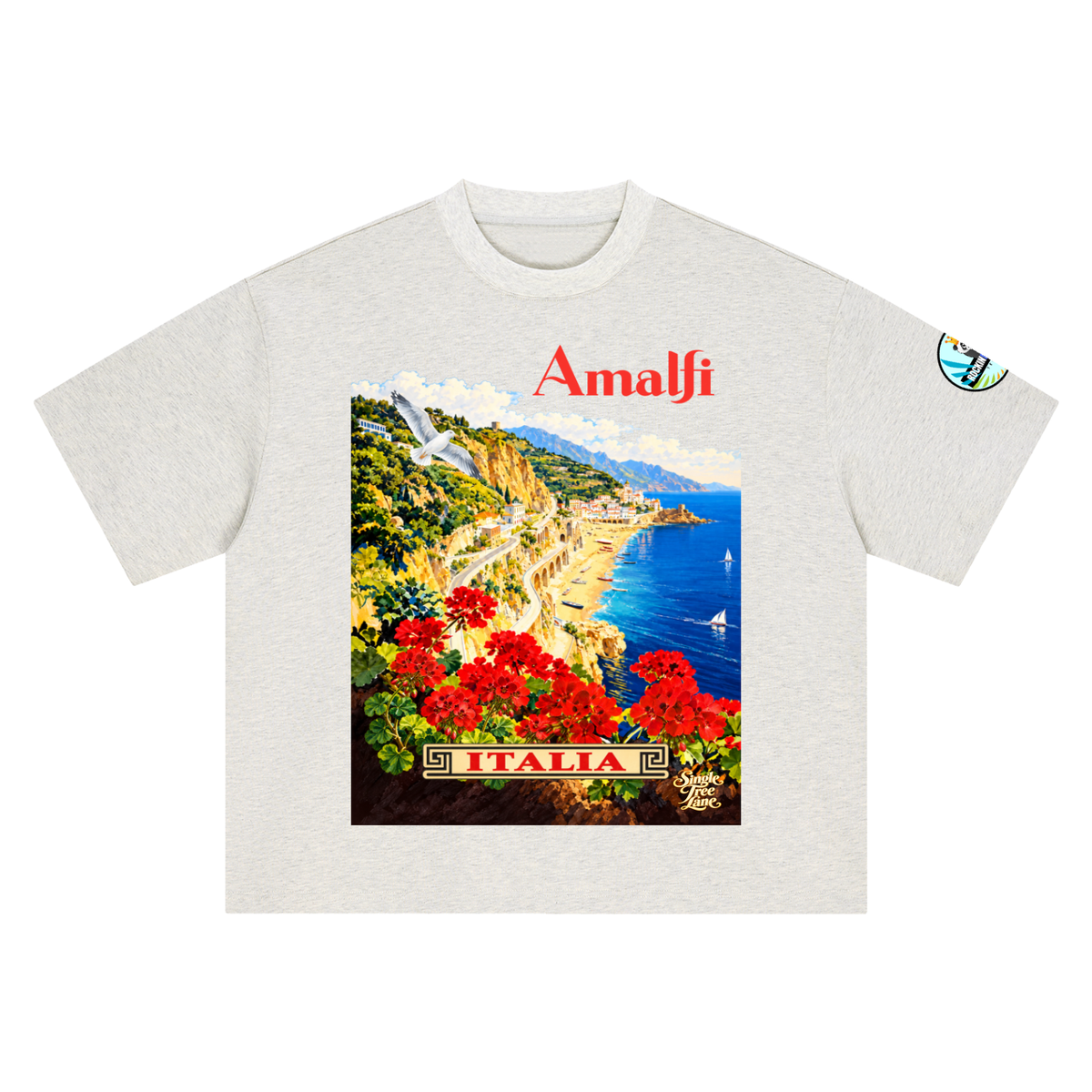 Amalfi in Springtime Boxy Oversized Unisex T-Shirt