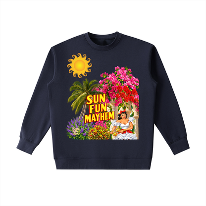 Sun Fun Mayhem in Cuba Essential Heavyweight Crewneck Sweatshirt