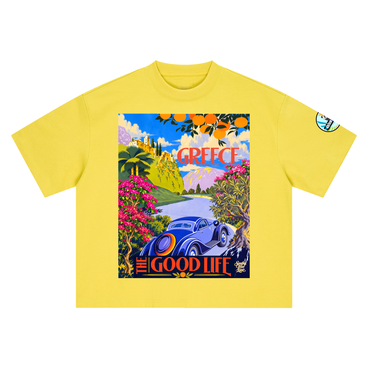 Greece - The Good Life Boxy Oversized Unisex T-Shirt
