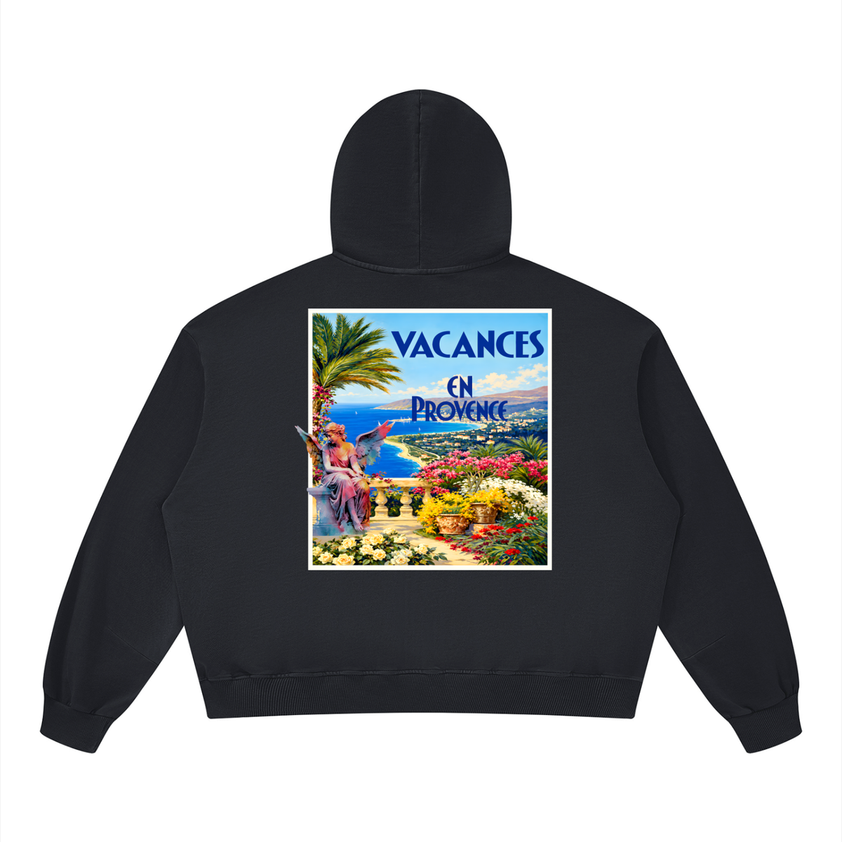 Vacances en Provence Unisex Boxy Vintage Washed Hoodie