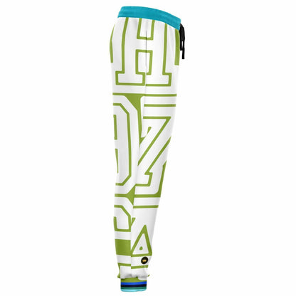 THS 1976 CA Monogram in Apple Green Eco-Poly Unisex Joggers