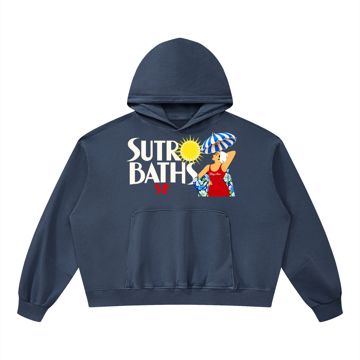 Live Laugh Love Sutro Baths San Francisco Unisex Boxy Vintage Washed Hoodie