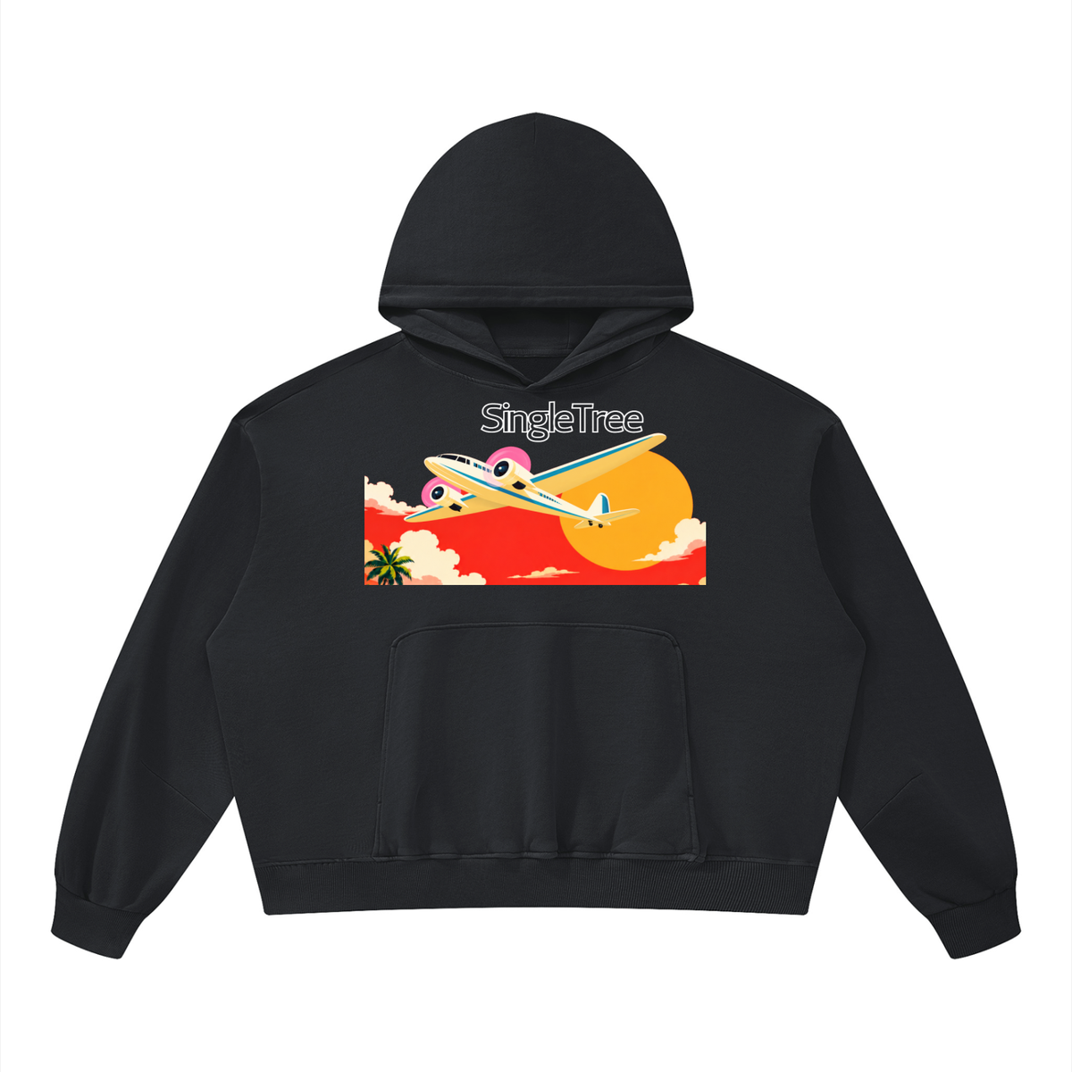 Jetsetter Class Luxury Travel Unisex Boxy Vintage Washed Hoodie