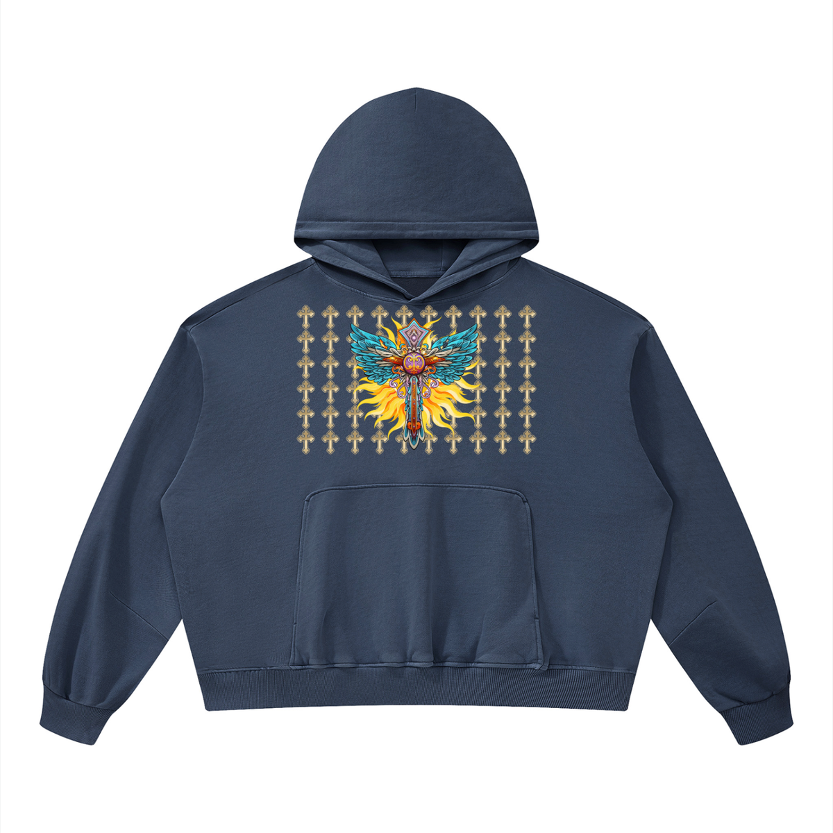 Christ the Redeemer Unisex Boxy Vintage Washed Hoodie