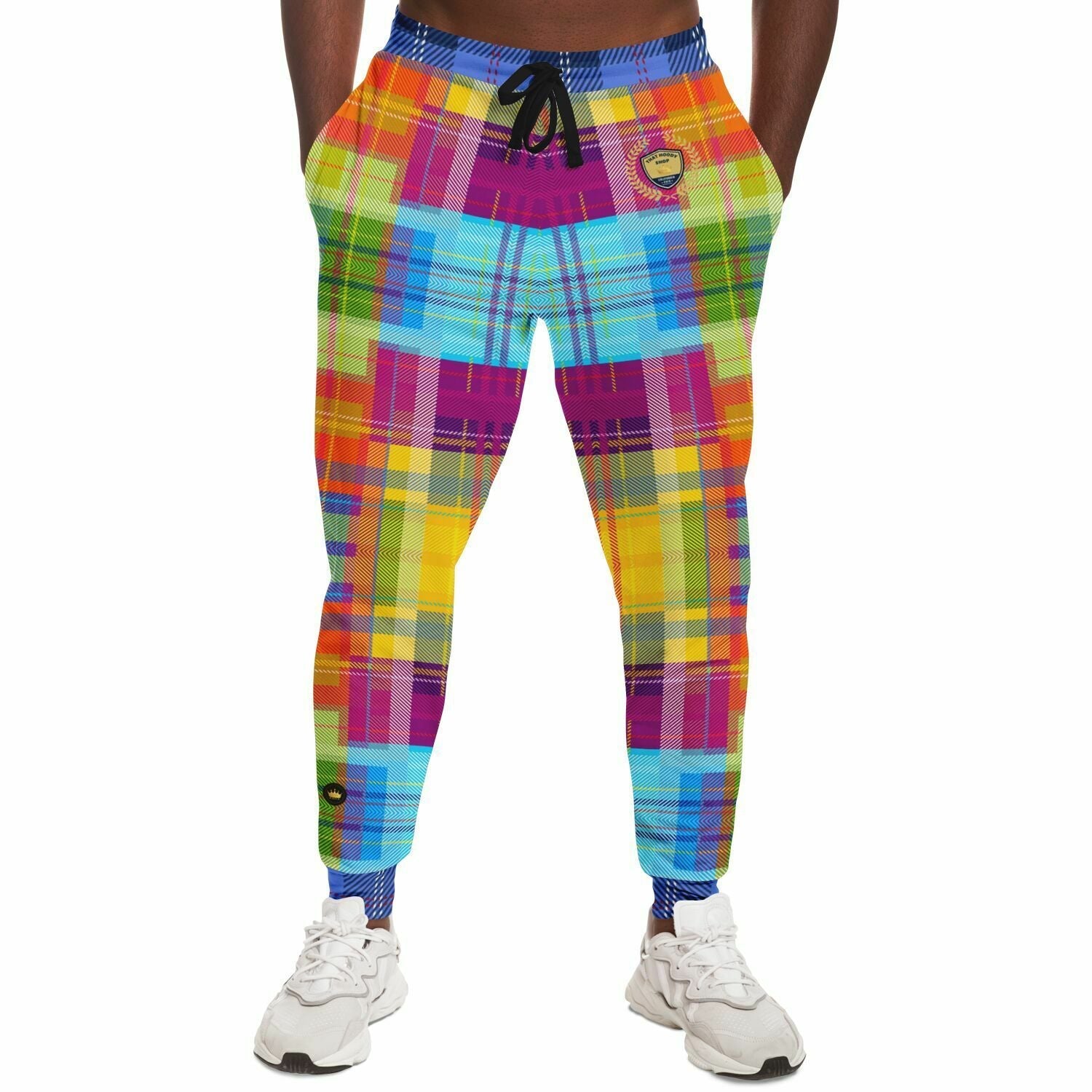 Creole Queen Bright Madras Plaid Eco-Poly Unisex Joggers