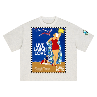 Live Laugh Love Sutro Baths SF Boxy Oversized Unisex T-Shirt