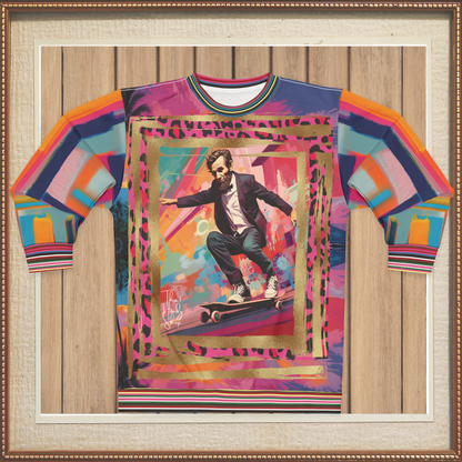 Abe Lincoln Landshark Animal Print Colorblock Unisex Sweatshirt (Gold Label)