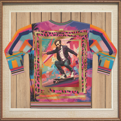 Abe Lincoln Landshark Animal Print Colorblock Unisex Sweatshirt (Gold Label)