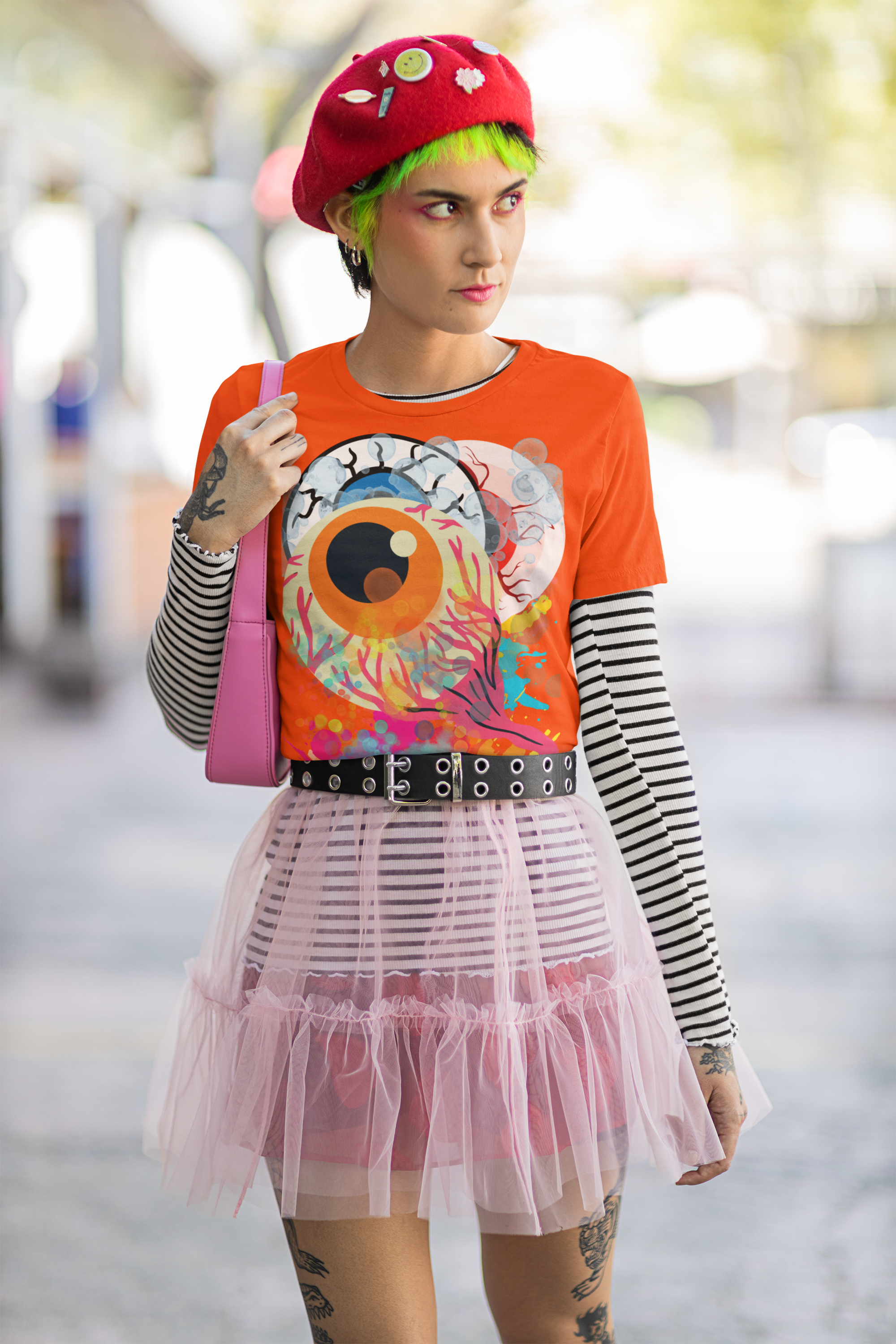 Eyes in Abstract Short Sleeve Unisex Tee