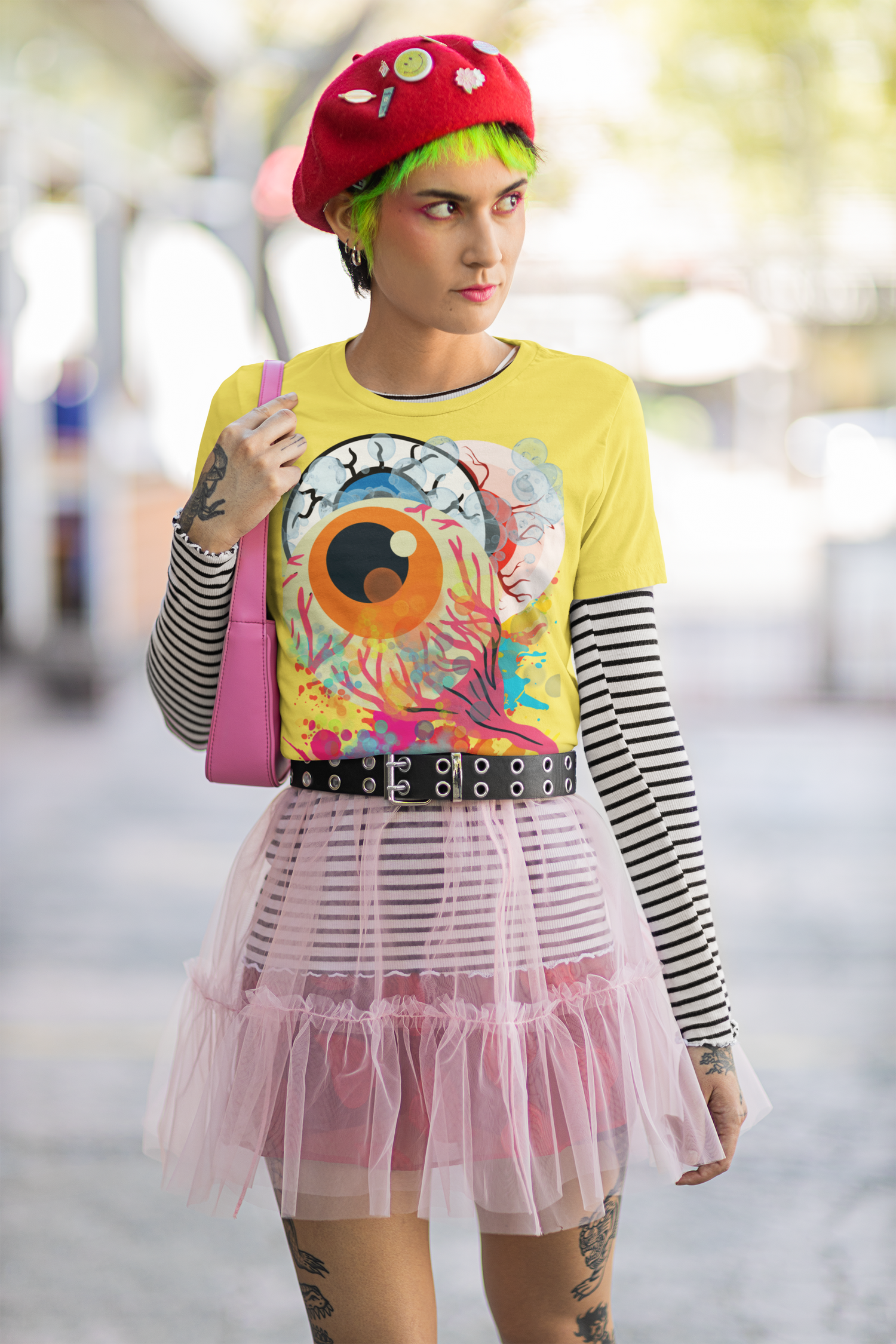 Eyes in Abstract Short Sleeve Unisex Tee