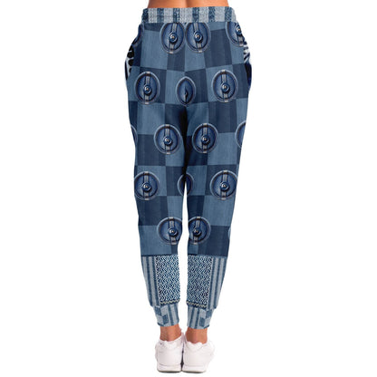Denim Junction Checkerboard Print Eco-Poly Unisex Joggers