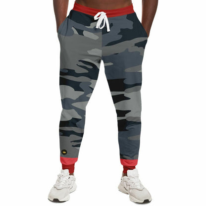 Black Dusk on Fire Eco-Poly Camo Unisex Joggers