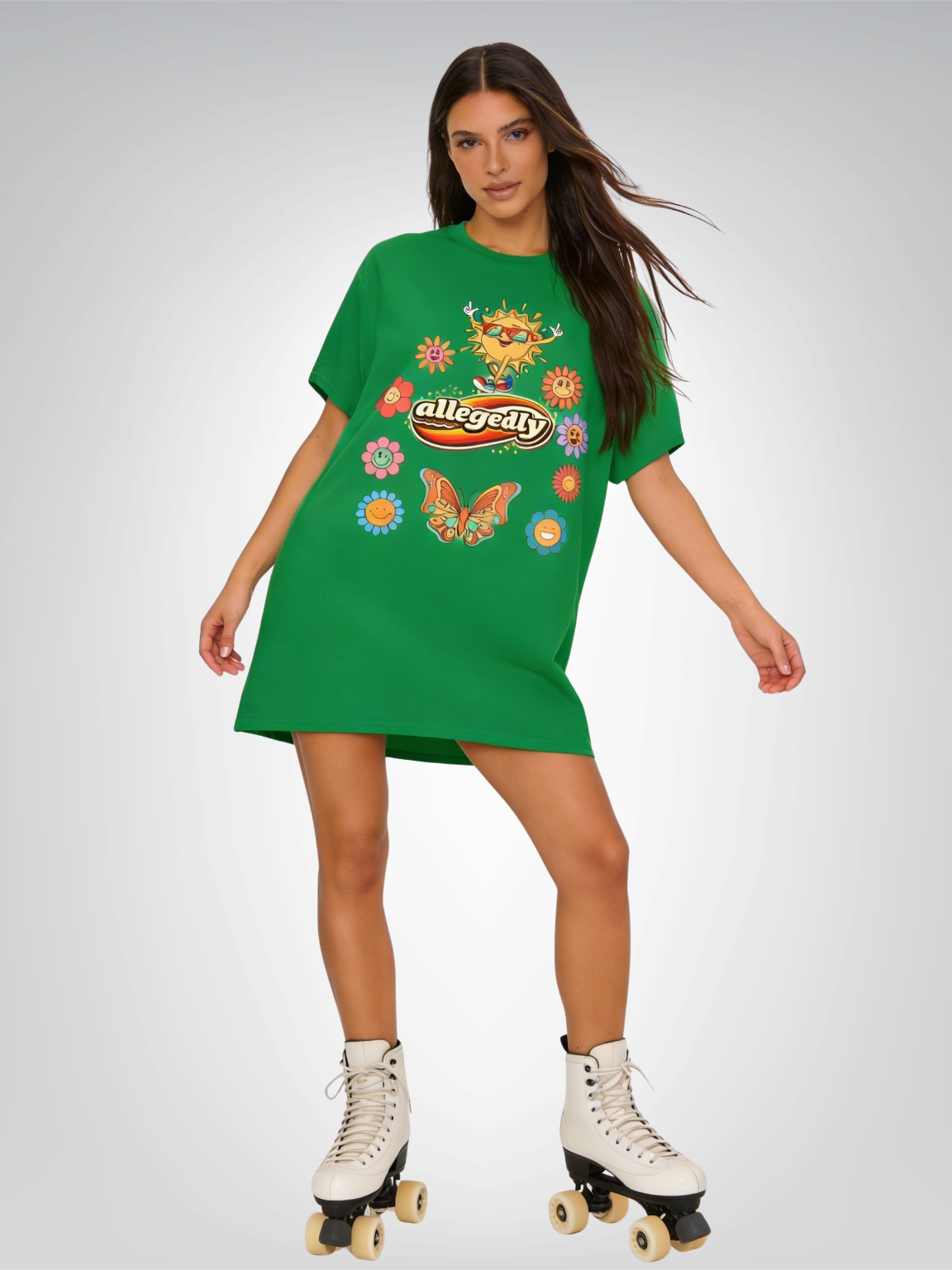 Allegedly 70s Retro Floral Sunshine Heavyweight Unisex Tee