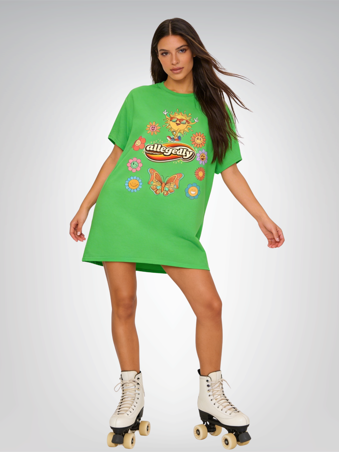 Allegedly 70s Retro Floral Sunshine Heavyweight Unisex Tee