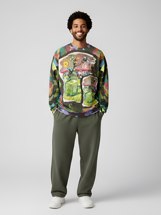 Almond Twig in Bloom Unisex Sweatshirt (Gold Label)