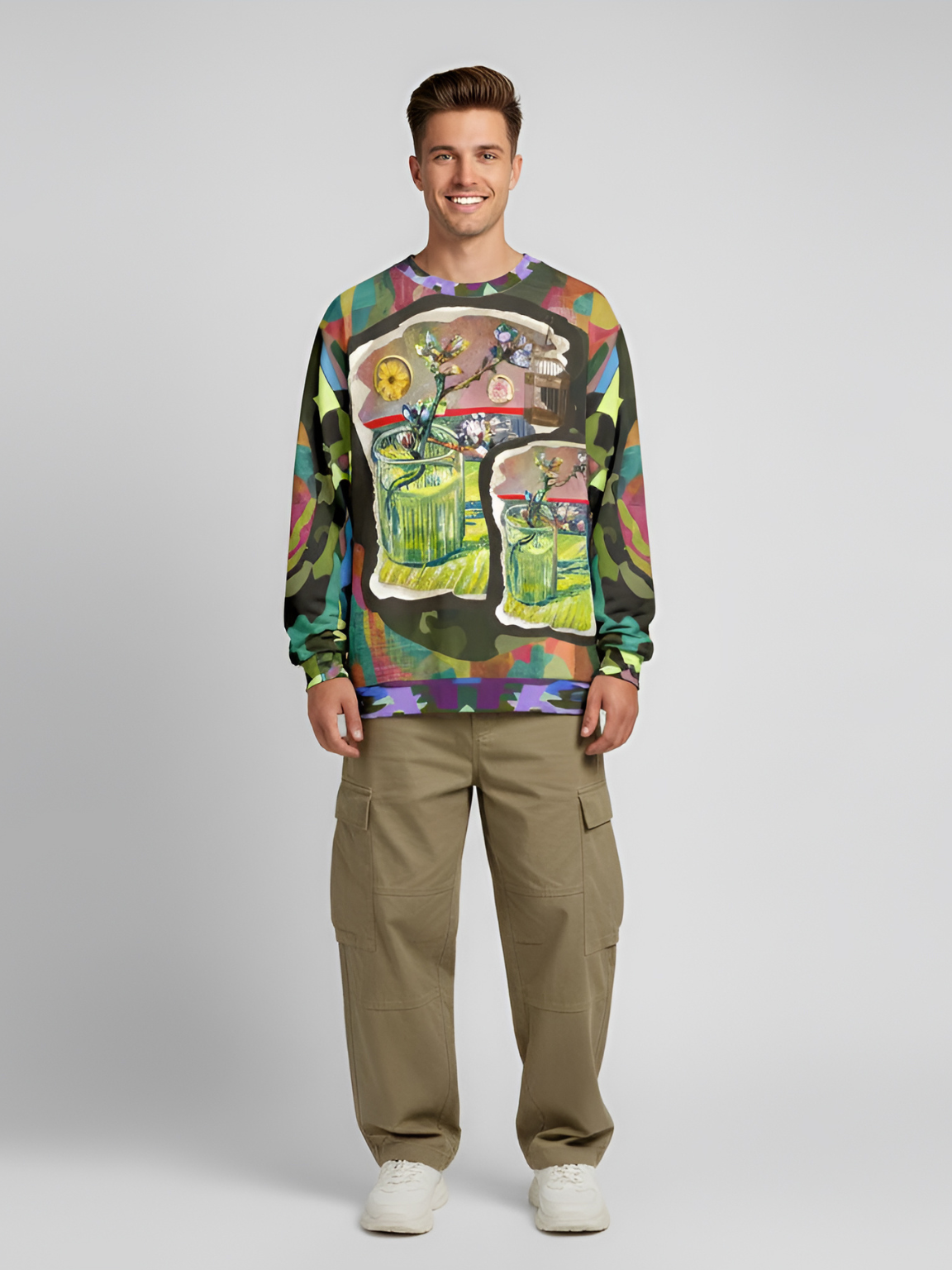 Almond Twig in Bloom Unisex Sweatshirt (Gold Label)