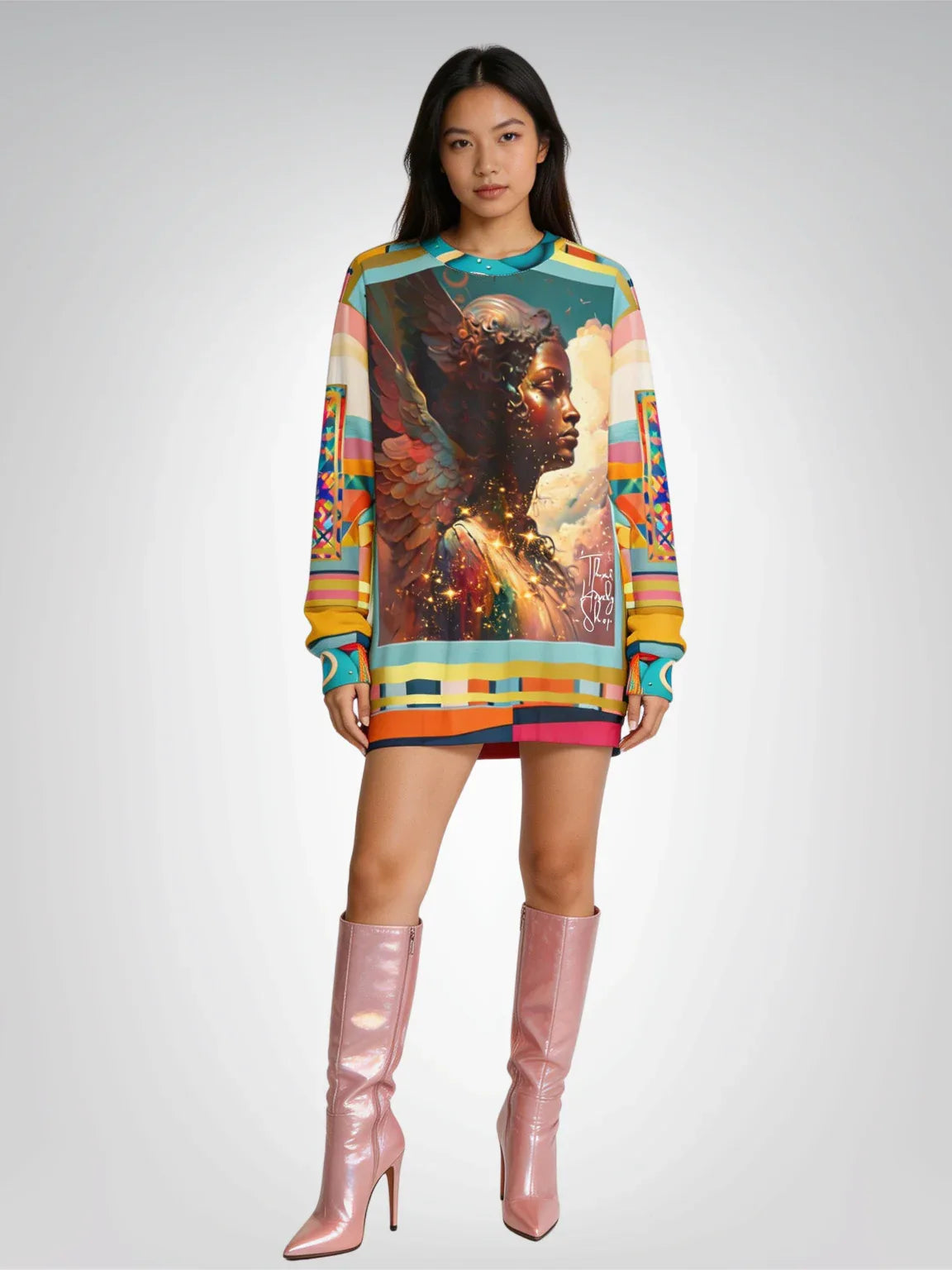 Archangel Gabriel in Feminine Divine Splendor Unisex Sweatshirt (Gold Label)