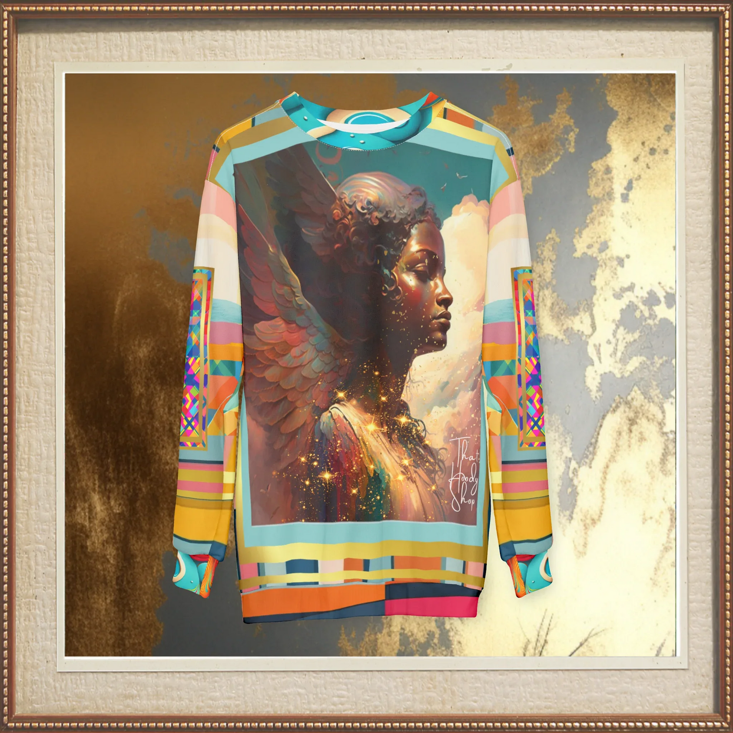Archangel Gabriel in Feminine Divine Splendor Unisex Sweatshirt (Gold Label)