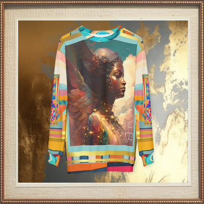 Archangel Gabriel in Feminine Divine Splendor Unisex Sweatshirt (Gold Label)