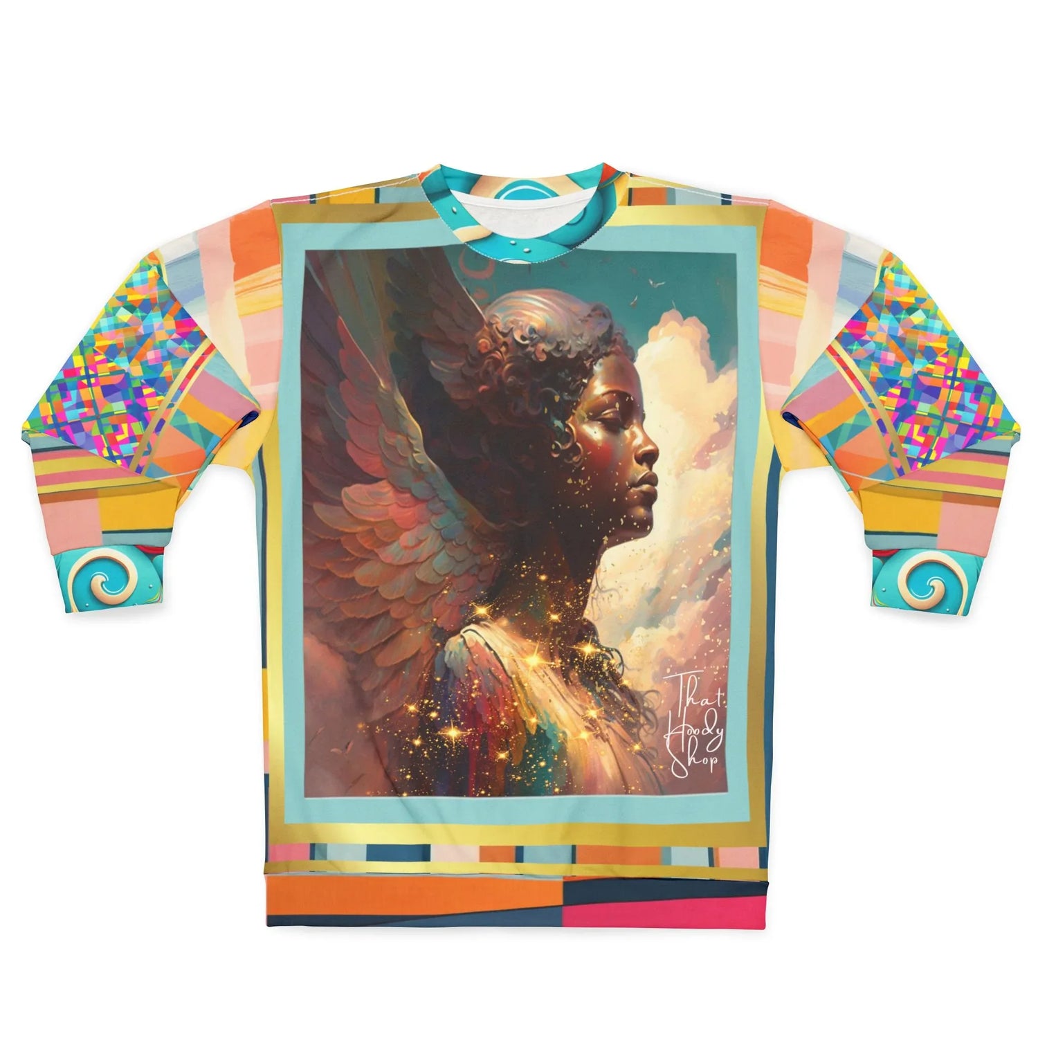 Archangel Gabriel in Feminine Divine Splendor Unisex Sweatshirt (Gold Label)