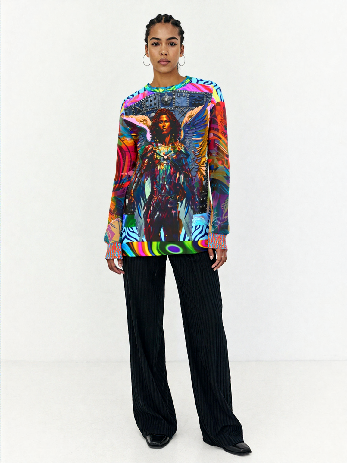 Archangel Michael in the Armor of God Unisex Sweatshirt (Gold Label)