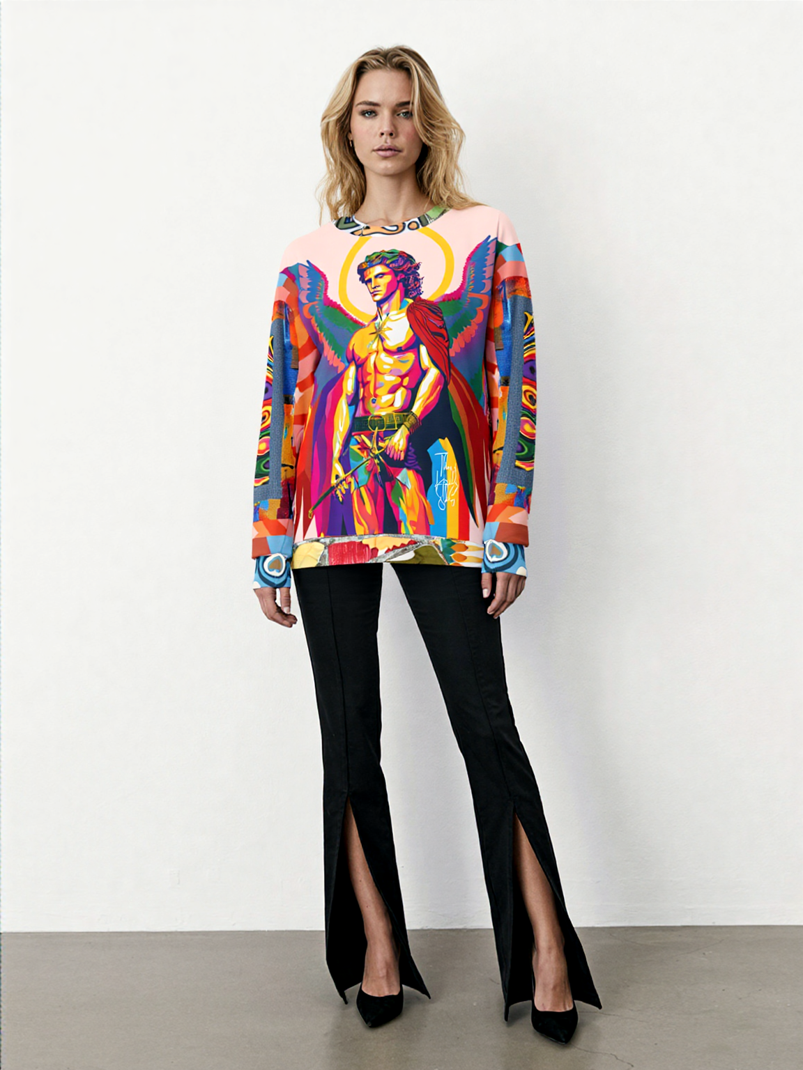 Archangel Michael Duo Sided Unisex Sweatshirt (Gold Label)