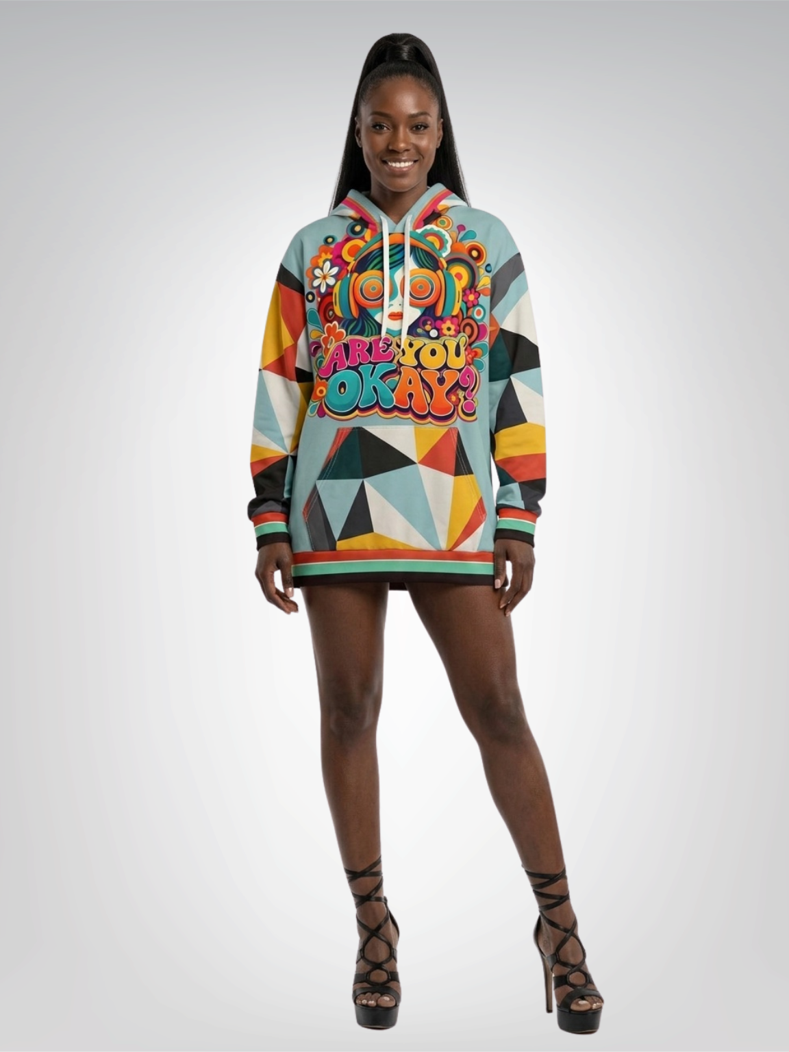 Are You Okay - Beatnik Girl Edition Unisex Pullover Hoodie (Gold Label)