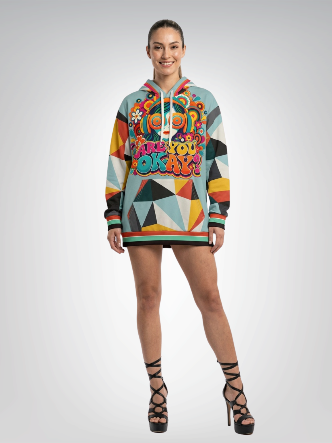 Are You Okay - Beatnik Girl Edition Unisex Pullover Hoodie (Gold Label)