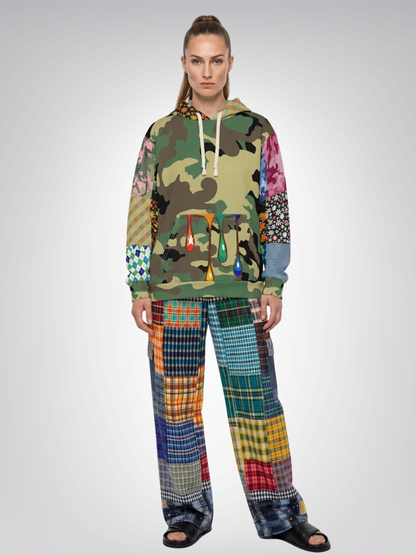 Army Brat Camo Patchwork Unisex Hoodie (Gold Label)